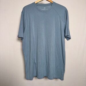 Free Fly Mens 3XL Bamboo Viscose Blend T-Shirt Blue Grey Raglan Short Sleeve Tee